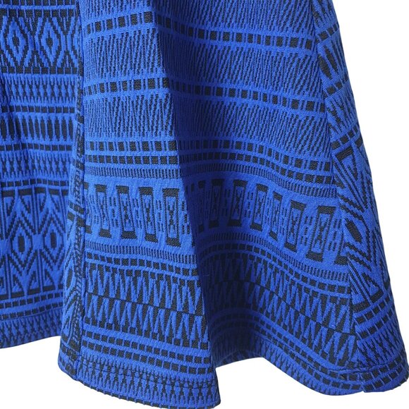 Sequin Hearts Juniors Mini Skirt 7 Blue Black Skater Geometric Y2K Rock Goth - Picture 5 of 7